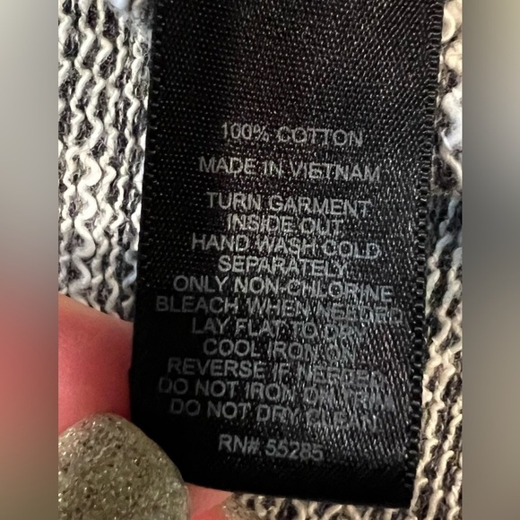 Express Womens Blazer Heathered Grey Crop Knit Open Front Beaded Cuffs Size M - Picture 8 of 8